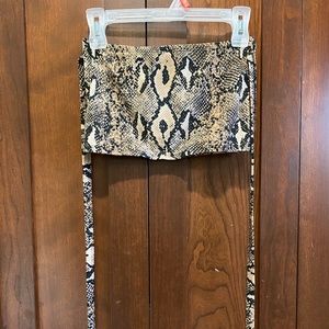 Snakeskin TUBE TOP w/Ties